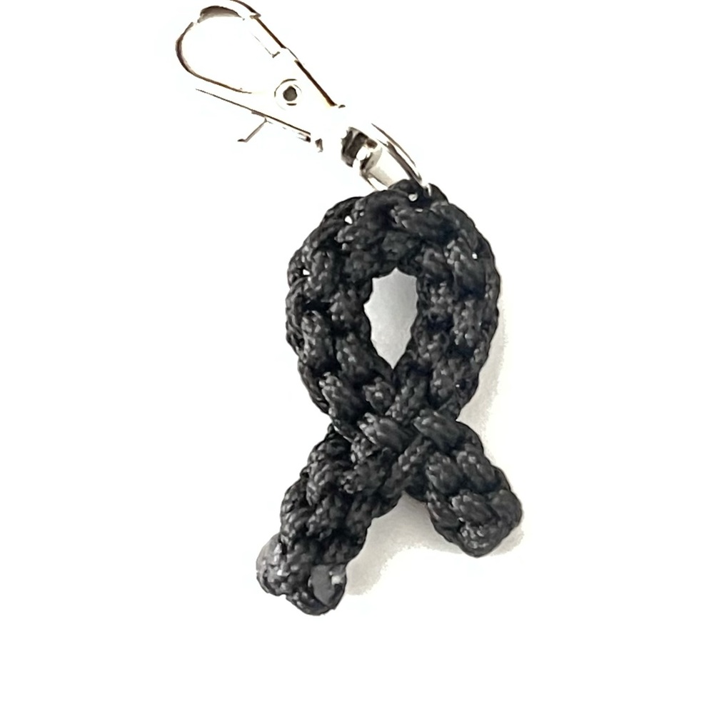 Paracord Cancer Ribbon Keychains - Picture 6 of 7